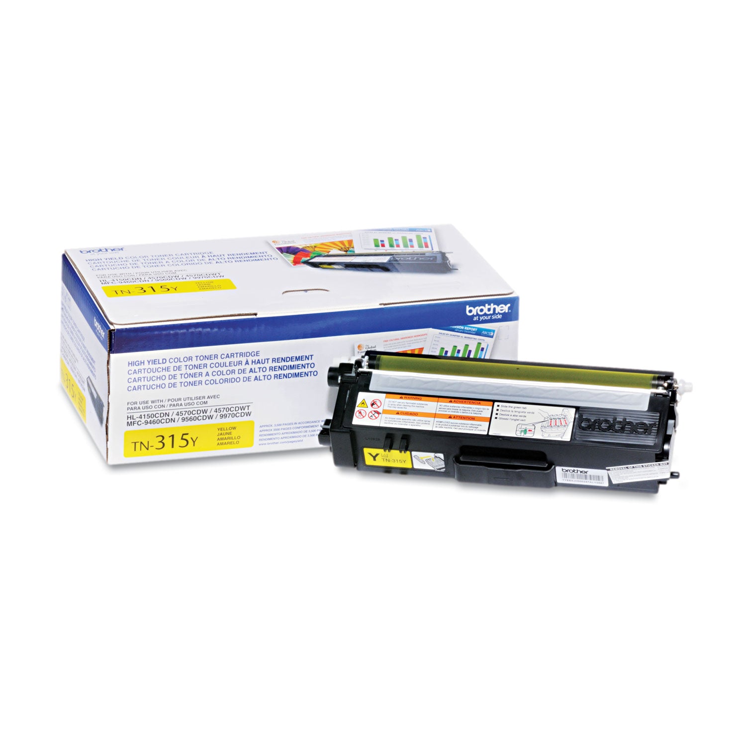 TN315Y High-Yield Toner, 3,500 Page-Yield, Yellow -