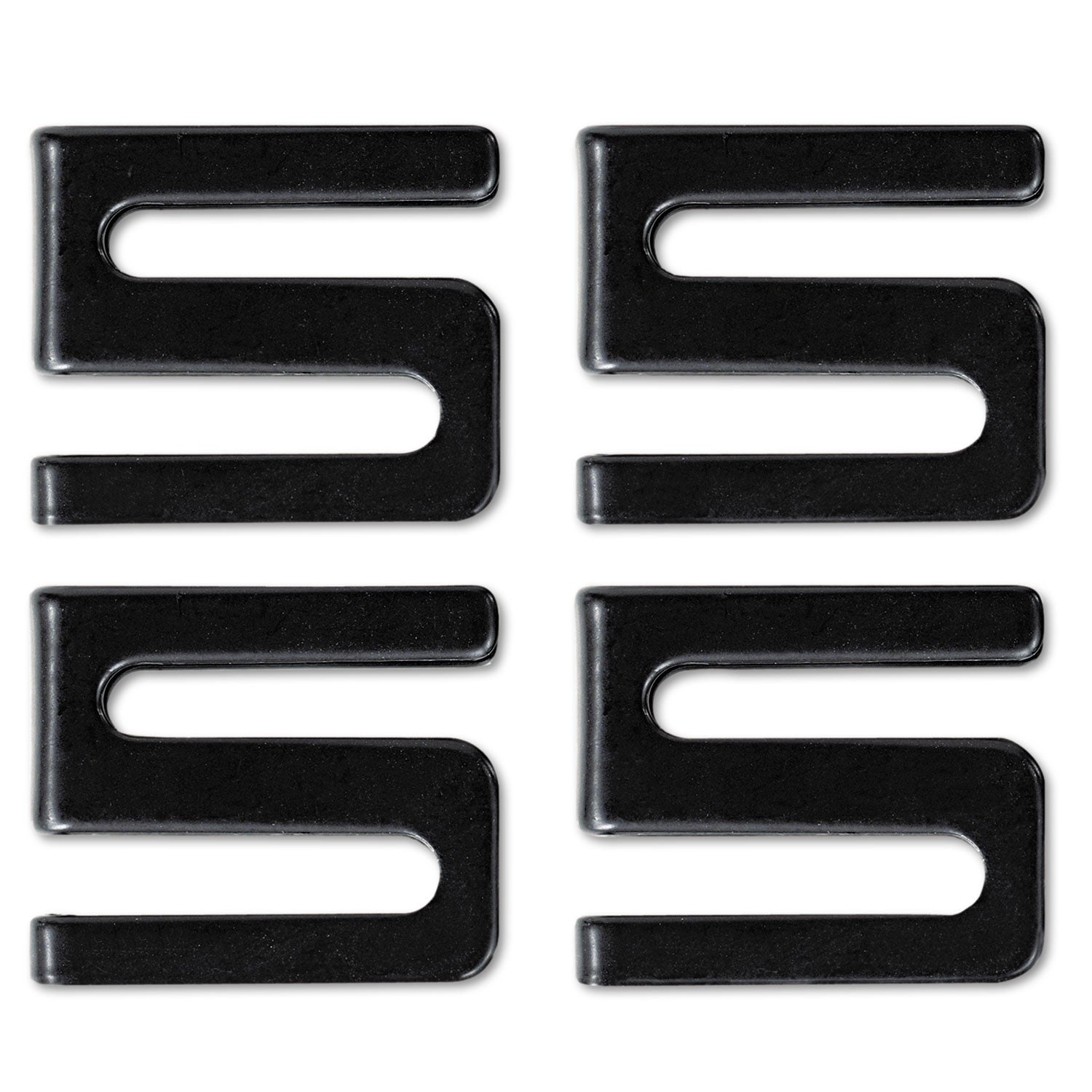 Wire Shelving S Hooks, Metal, Black, 4 Hooks/Pack -