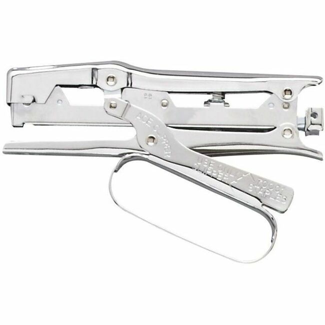 Advantus Ace Chrome Clipper Stapler - 20 of 20lb Paper Sheets Capacity - 210 Staple Capacity - Full Strip - 1/4" Staple Size - 1 Each - Chrome -