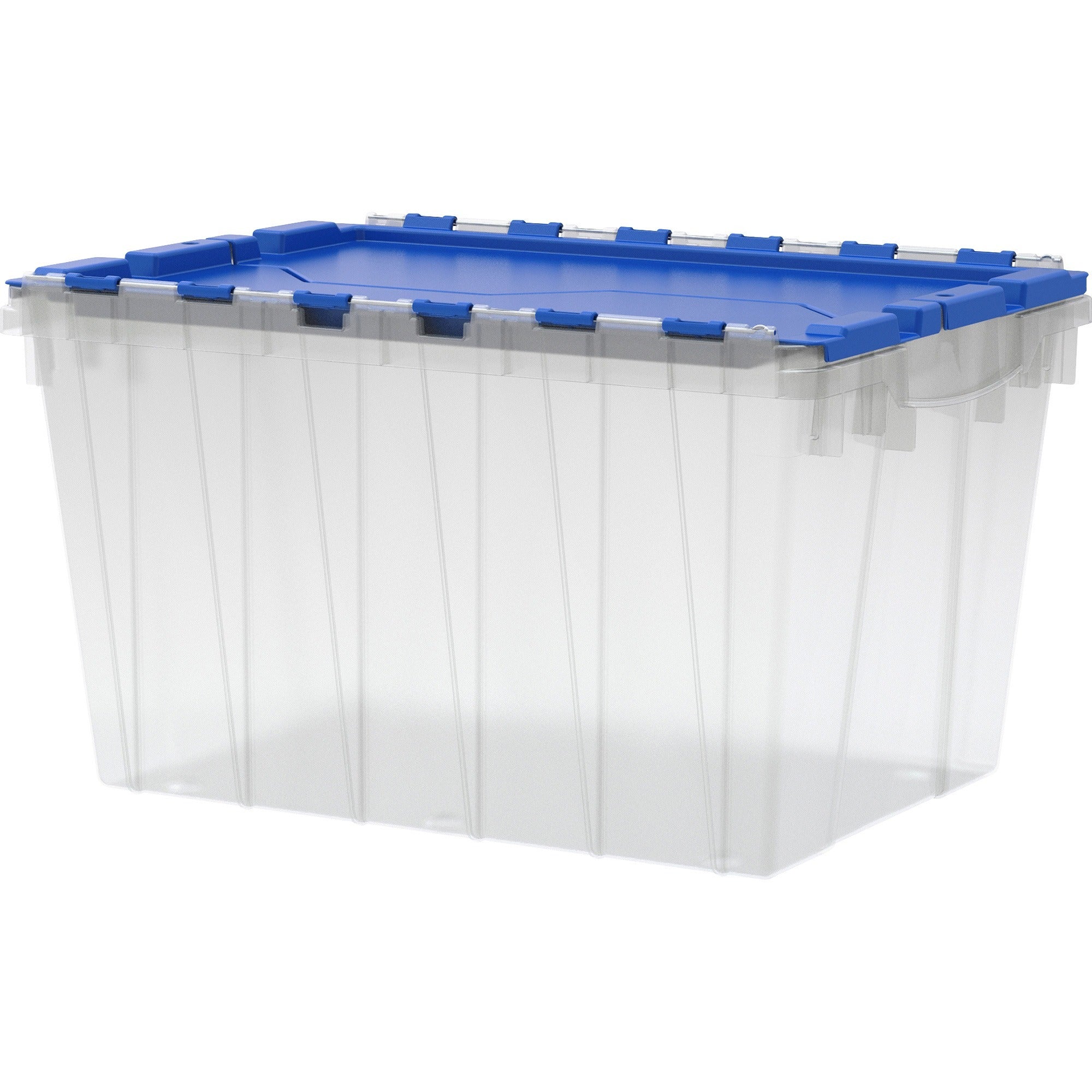 Akro-Mils KeepBox Container with Attached Lid - External Dimensions: 21.5" Length x 15" Width x 12.5" Height - 12 gal - Hinged Closure - Clear - For Apparel - 1 Each -