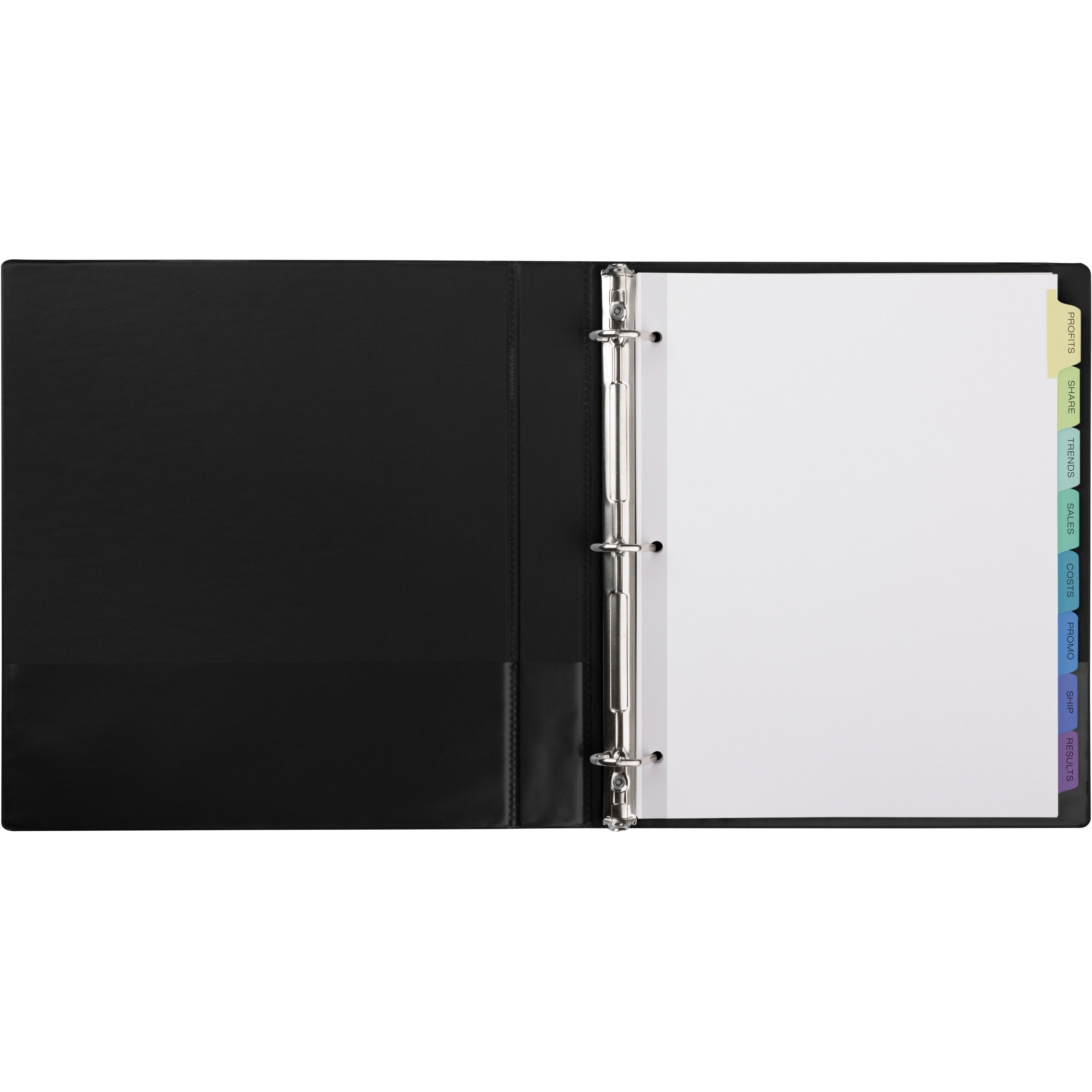 Print and Apply Index Maker Clear Label Dividers, 8-Tab, Color Tabs, 11 x 8.5, White, Contemporary Color Tabs, 25 Sets - 2