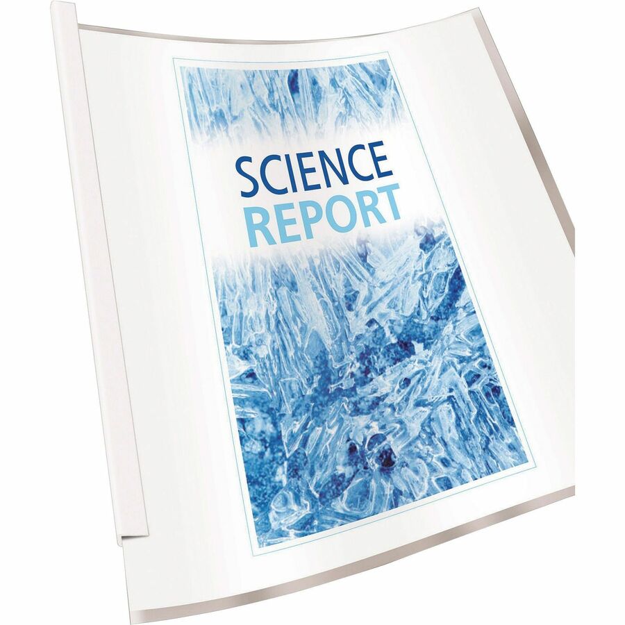 Avery Report Cover - 1/8" Folder Capacity - 20 Sheet Capacity - Poly - White, Clear - 50 / Box -