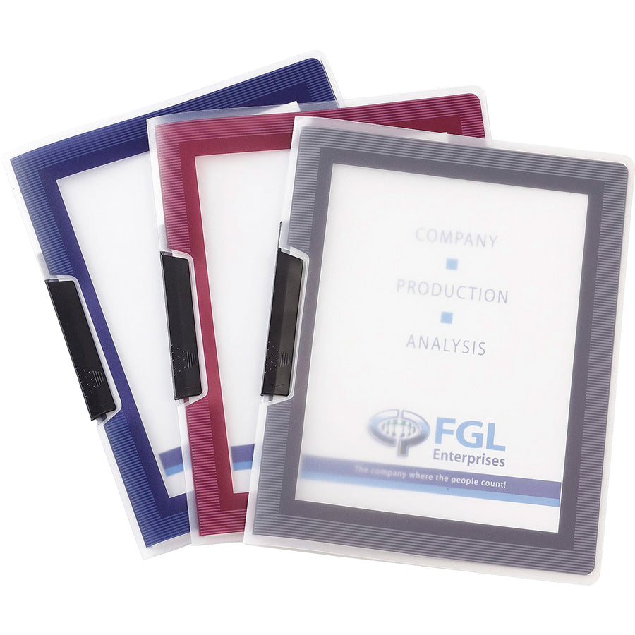 Avery Flexi-View Letter Report Cover - 8 1/2" x 11" - 25 Sheet Capacity - Polypropylene - Assorted - 24 / Box - 2