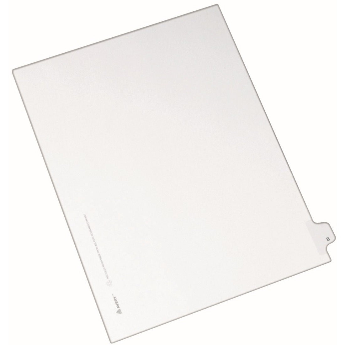 Avery Side Tab Individual Legal Dividers - 25 x Divider(s) - Side Tab(s) - B - 1 Tab(s)/Set - 8.5" Divider Width x 11" Divider Length - Letter - 8.50" Width x 11" Length - Paper Divider - White Tab(s) - Recycled - 1 -