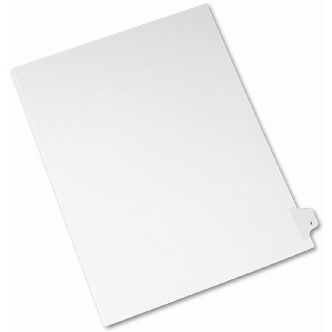 Avery Side Tab Individual Legal Dividers - 25 x Divider(s) - Side Tab(s) - Y - 1 Tab(s)/Set - 8.5" Divider Width x 11" Divider Length - Letter - 8.50" Width x 11" Length - White Paper Divider - Recycled - 1 -