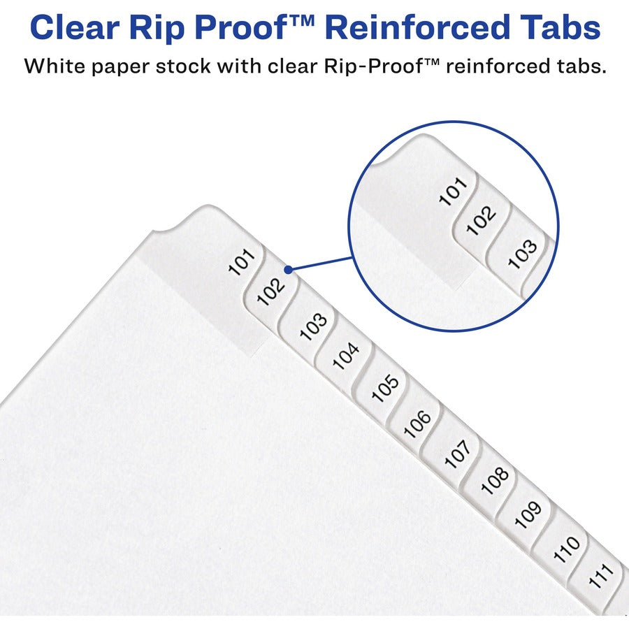 Avery Allstate Style Collated Legal Dividers - 1 x Divider(s) - Side Tab(s) - 176-200 - 25 Tab(s)/Set - 8.5" Divider Width x 11" Divider Length - Letter - 8.50" Width x 11" Length - White Paper Divider - Recycled - 1 -