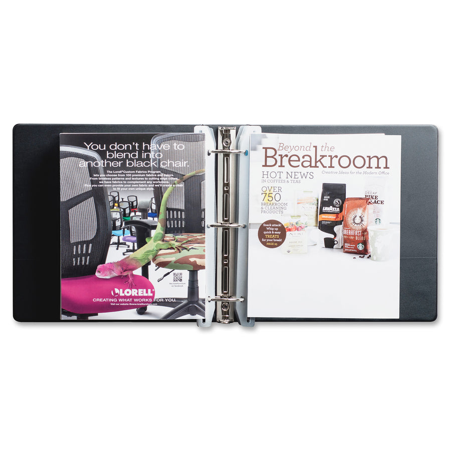 Baumgartens Magazine/Catalog Organizer Strips - 11.6" Length - 3 x Holes - Ring Binder - Clear - 12 / Pack -