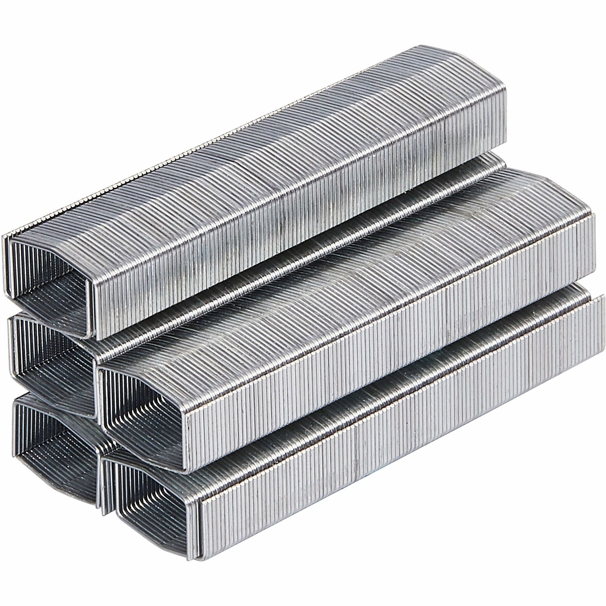 Bostitch PowerCrown Premium Staples - 210 Per Strip - 1/4" Leg - 1/2" Crown - Chisel Point - Silver - High Carbon Steel - 2.5" Height x 0.5" Width0.3" Length - 10000 / Box - 1