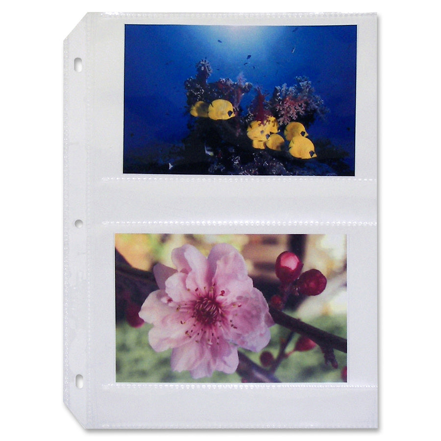 C-Line Ring Binder Photo Storage Pages - 4 Capacity - 4" Width x 6" Length - 3-ring Binding -