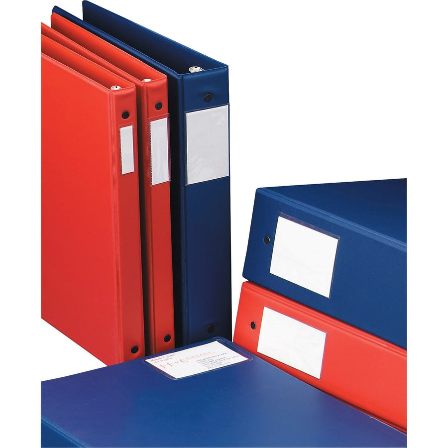 C-Line Self-Adhesive Binder Label Holders - For 2-inch Ring Binders, Peel & Stick, 2-1/4 x 3-1/16, 12/PK, 70023 -