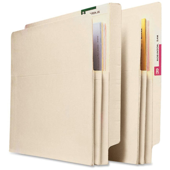 Pendaflex Letter Recycled File Pocket - 8 1/2" x 11" - 5 1/4" Expansion - Manila, Tyvek - Manila - 10% Recycled - 10 / Box -