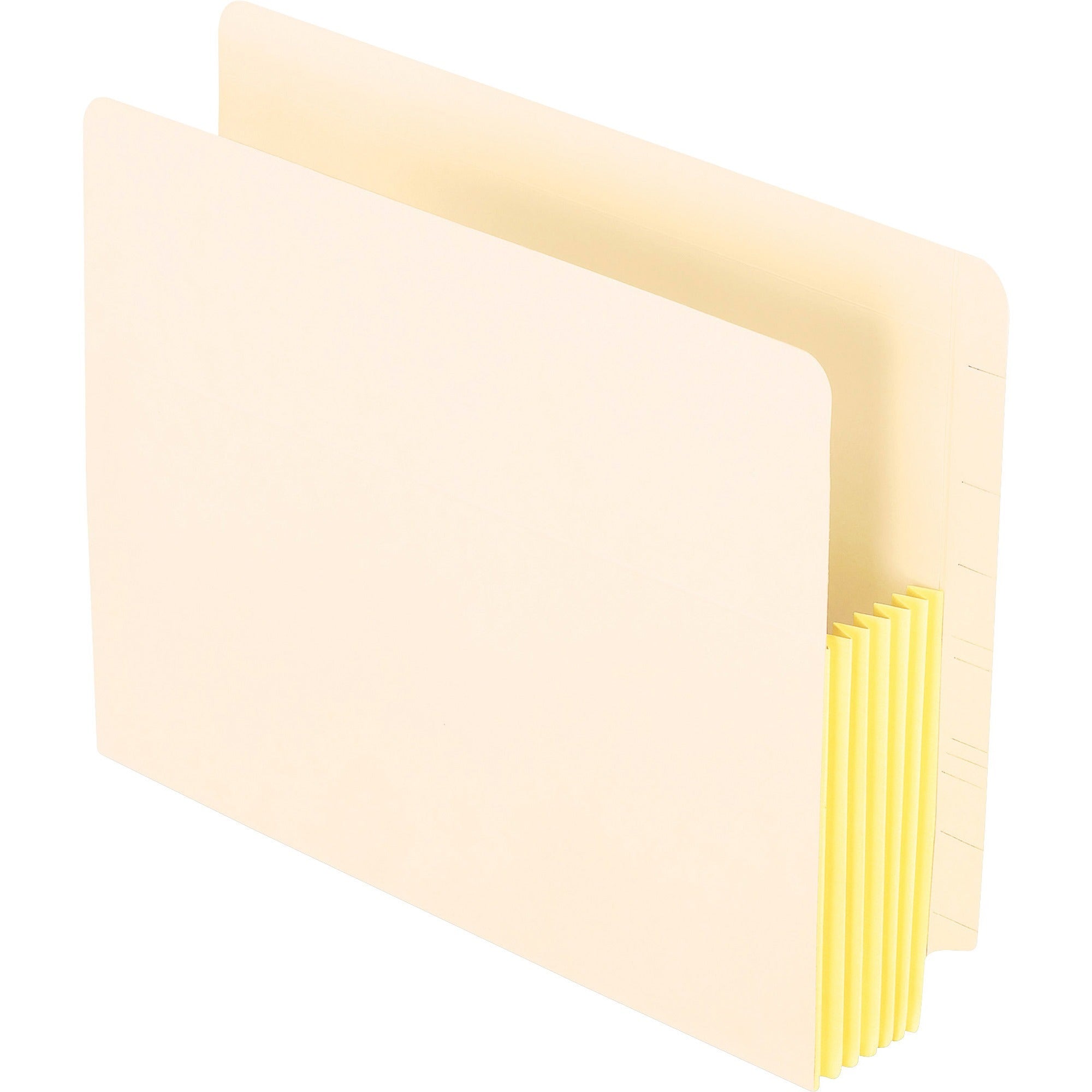 Pendaflex Letter Recycled File Pocket - 8 1/2" x 11" - 5 1/4" Expansion - Manila, Tyvek - Manila - 10% Recycled - 10 / Box -