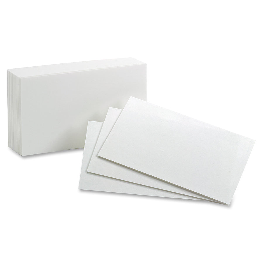 Oxford Ruled Index Cards - 4" x 6" - 85 lb Basis Weight - 100 / Pack - Sustainable Forestry Initiative (SFI) - White -