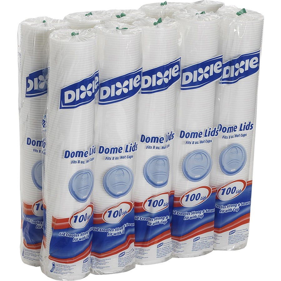 Dixie Small Hot Cup Lids by GP Pro - Dome - Plastic - 100 / Pack -