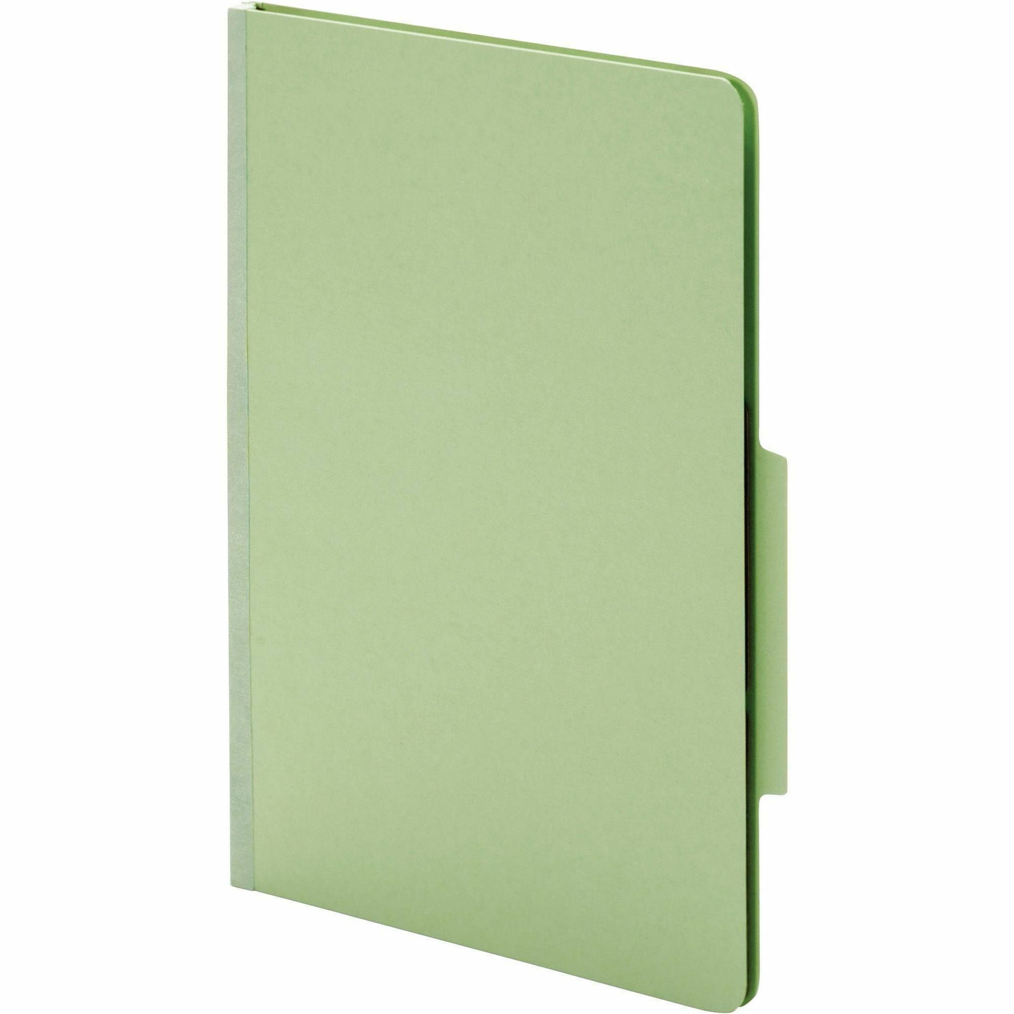 Pendaflex Letter Recycled Classification Folder - 8 1/2" x 11" - 1" Fastener Capacity for Folder - 2 Divider(s) - Pressboard, Tyvek - Green - 60% Recycled - 1 Each -