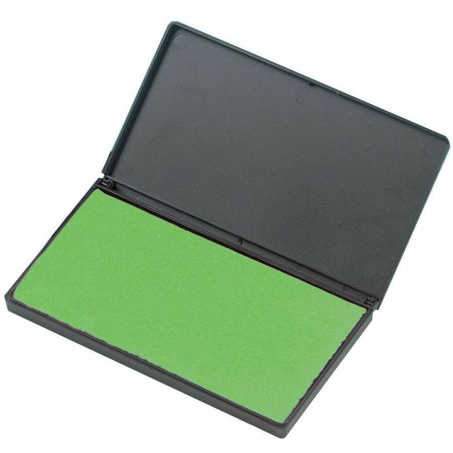 CLI Nontoxic Foam Ink Pads - 1 Each - 2.8" Width x 4.3" Length - Foam Pad - Green Ink - Green -
