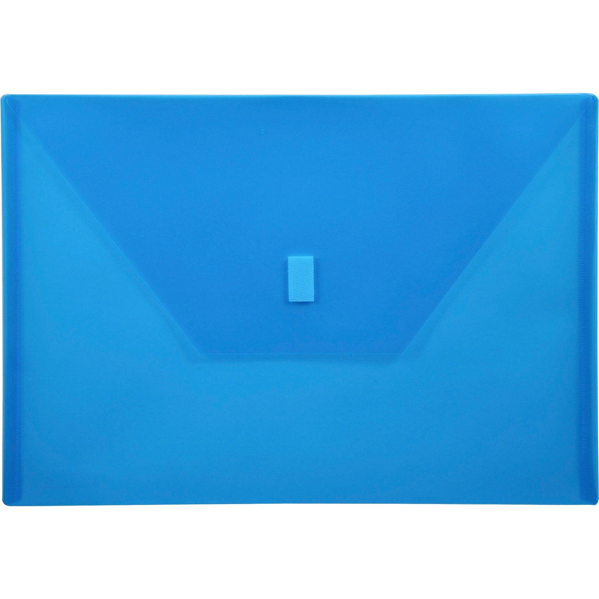 Lion A4 Recycled File Pocket - 8 17/64" x 11 11/16" - Polypropylene - Blue - 20% Recycled - 1 Each -