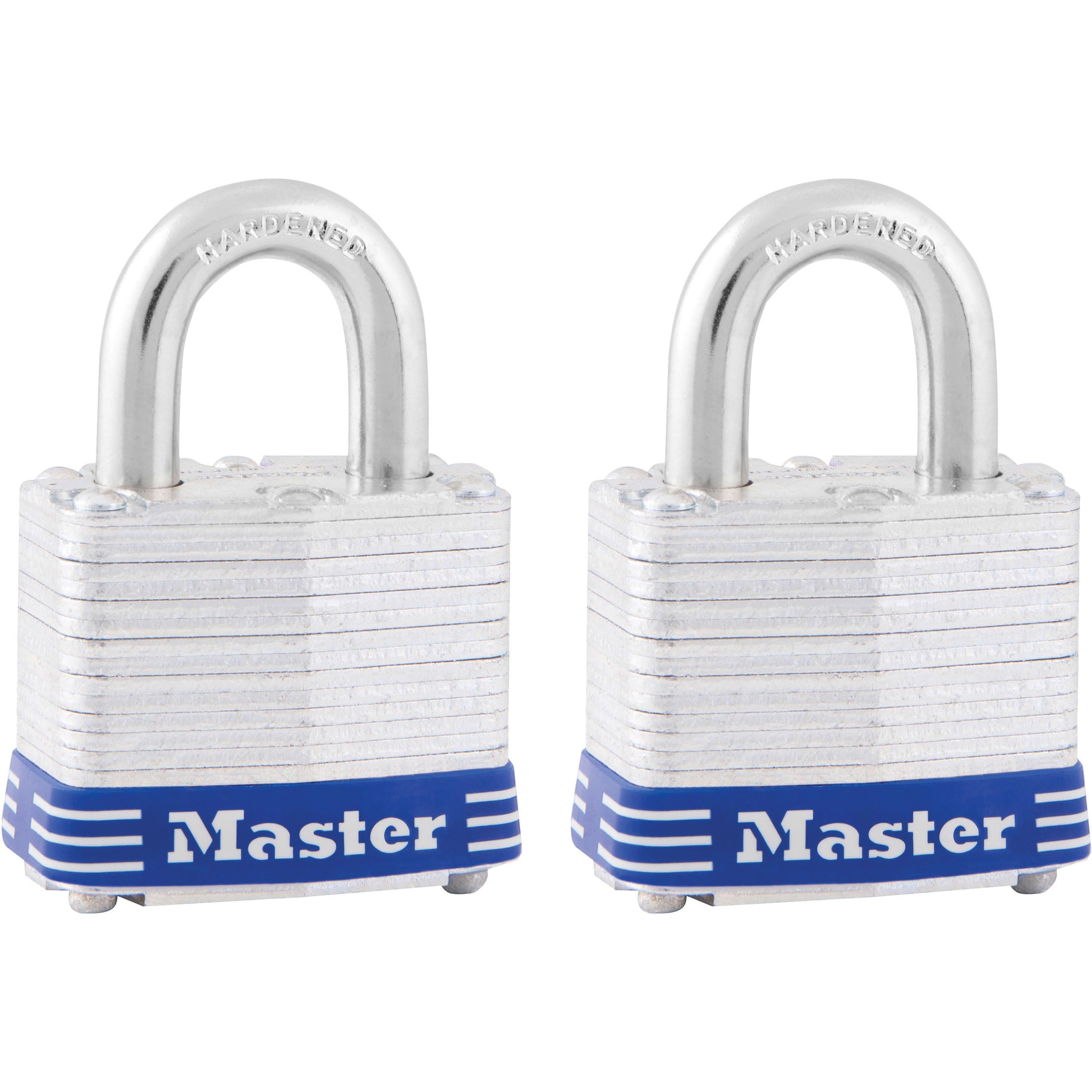 Master Lock High Security Padlock - Keyed Alike - 0.28" Shackle Diameter - Cut Resistant, Pick Proof, Rust Resistant - Steel - Silver - 2 / Pack -