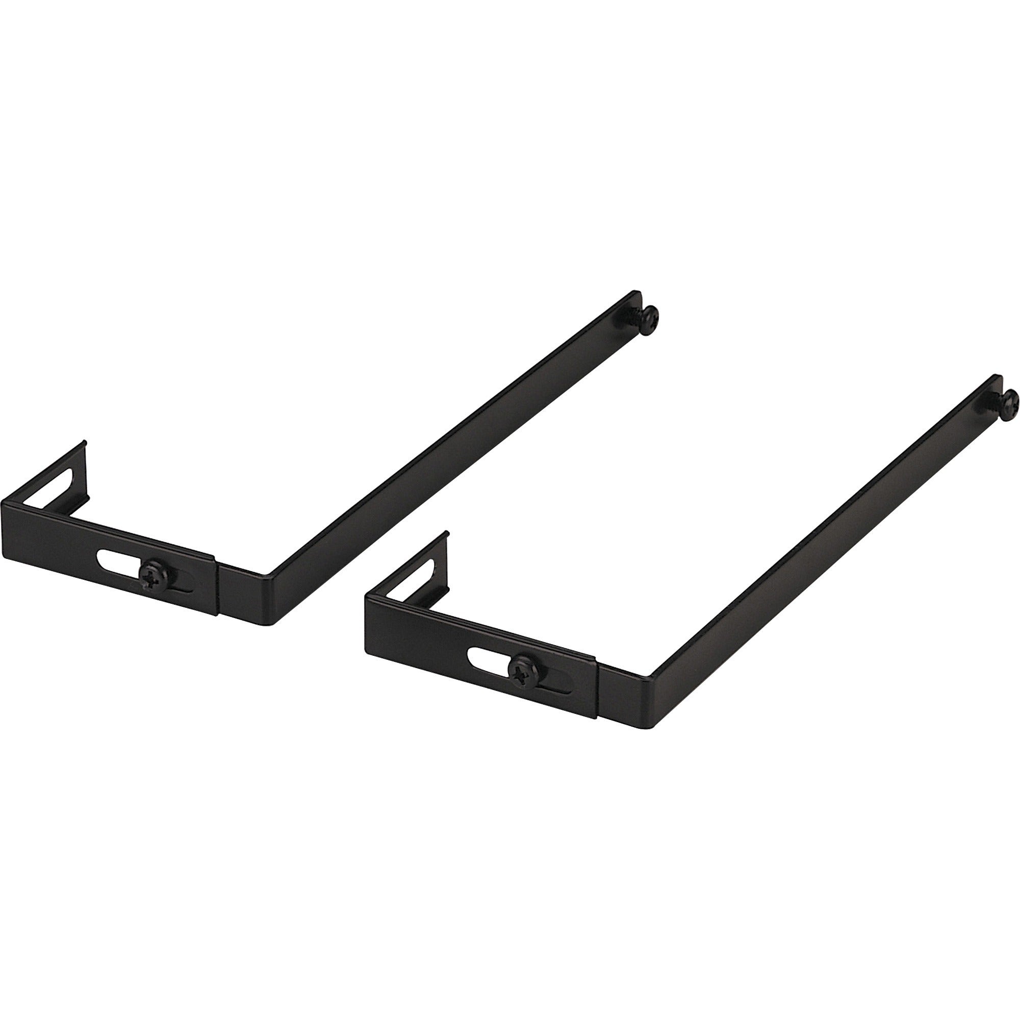 Officemate Adjustable Partition Hangers - 7" Length - Metal - Black - 2 / Pair -