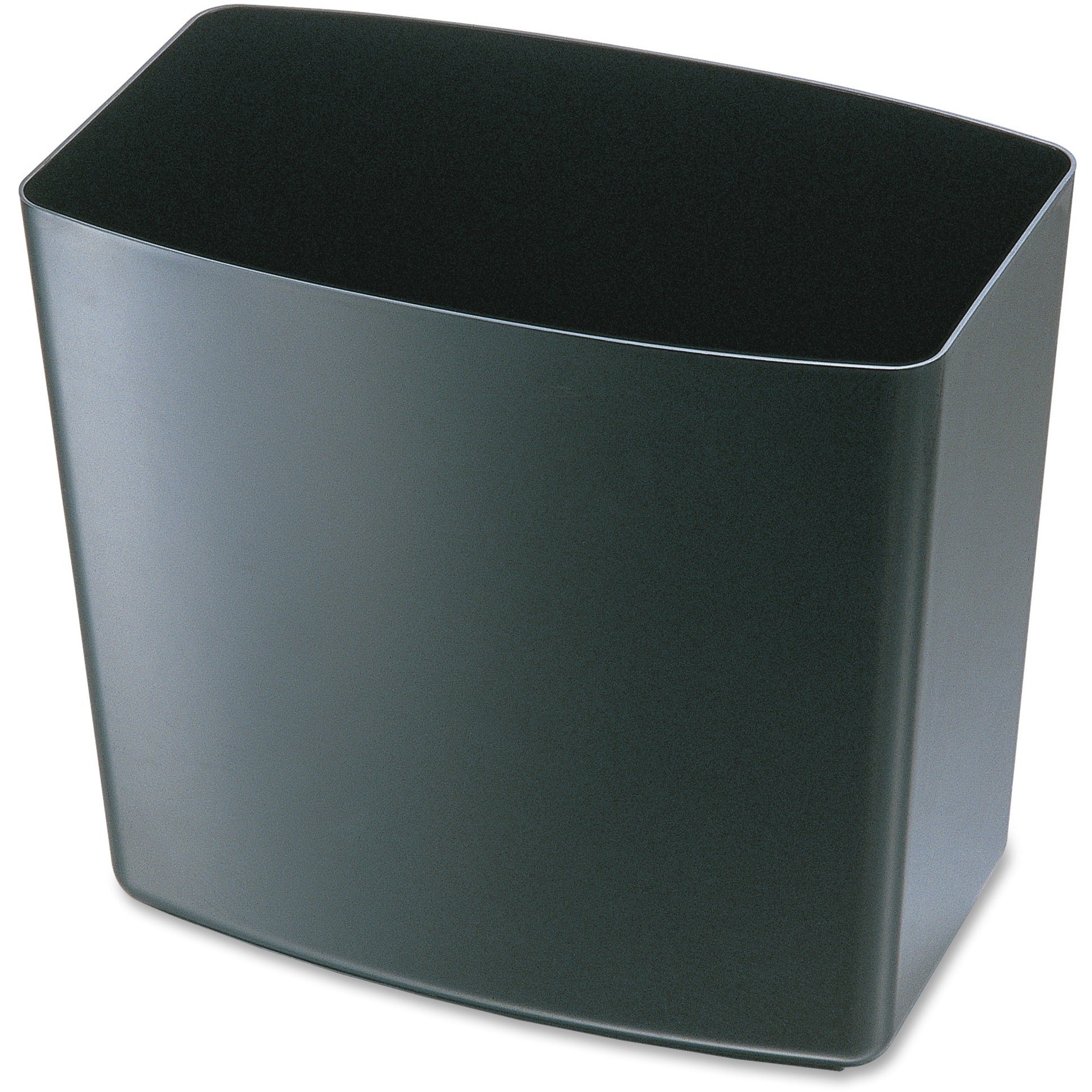 Officemate 2200 Series Wastebasket - 5 gal Capacity - 12.5" Height x 13.8" Width x 8.4" Depth - Black - 1 Each - 2