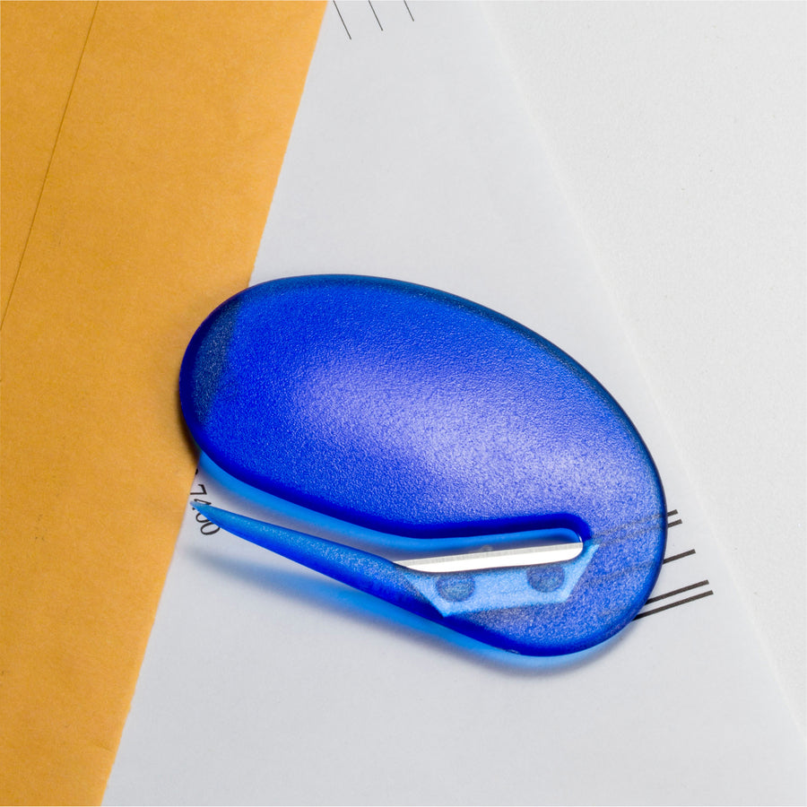 Officemate Compact Letter Opener - Handheld - Blue - 1 Each -