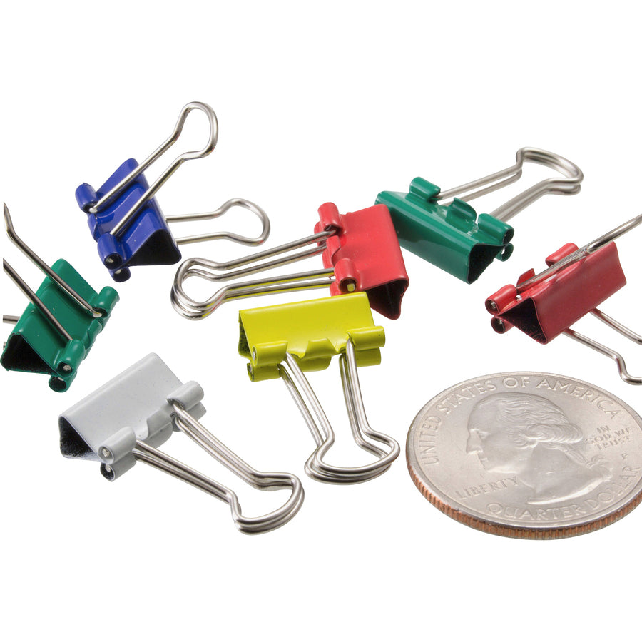 officemate-binder-clips-mini-025-size-capacity-60-pack-assorted-metal_oic31024 - 2