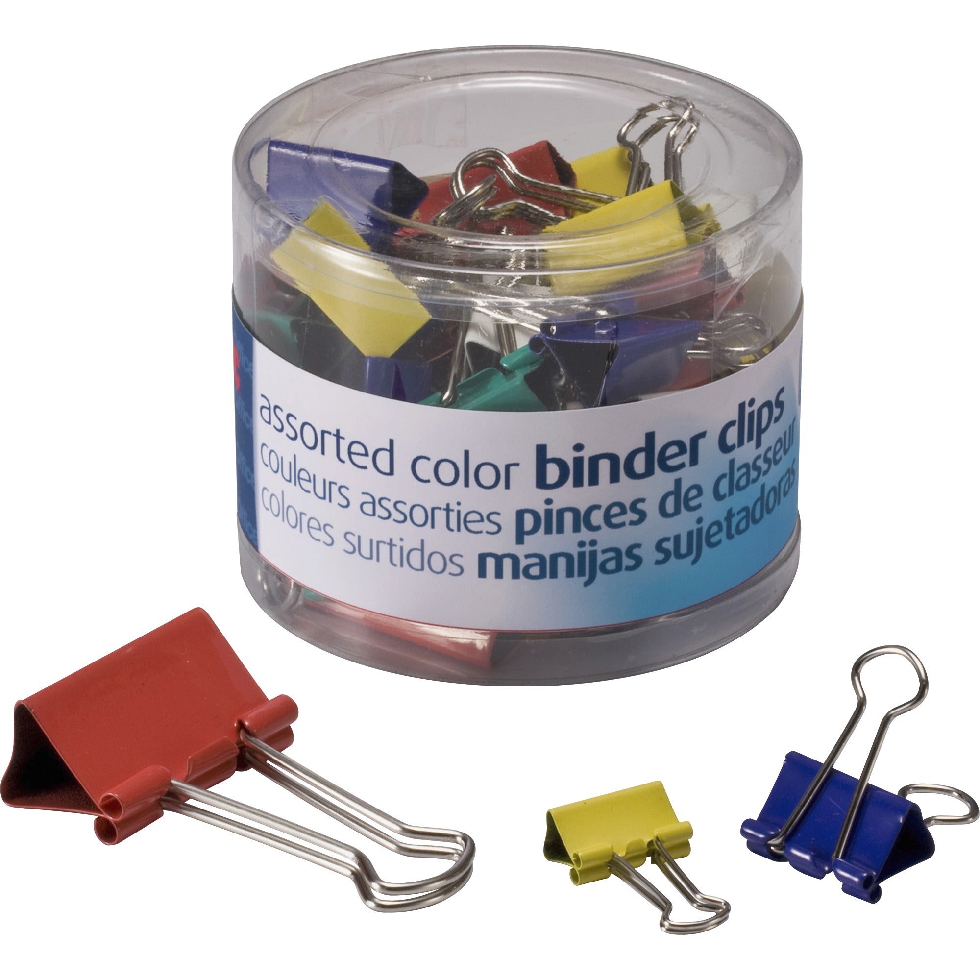 Officemate Binder Clips - Medium - 1 / Pack - Assorted -