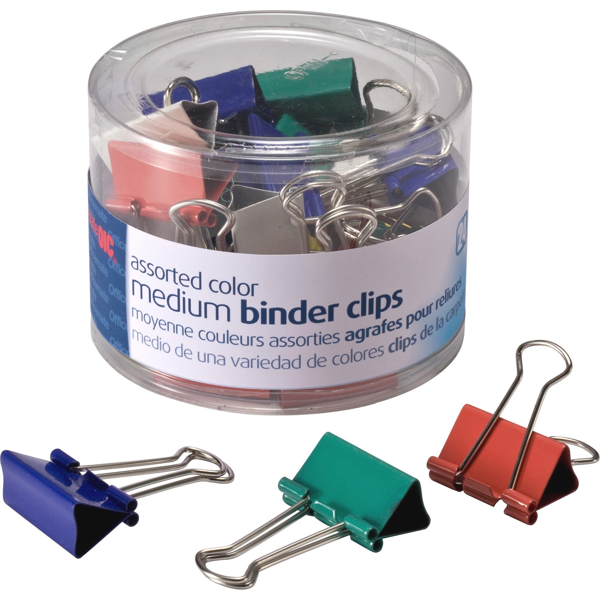 officemate-binder-clips-medium-063-size-capacity-24-pack-assorted_oic31029 - 1