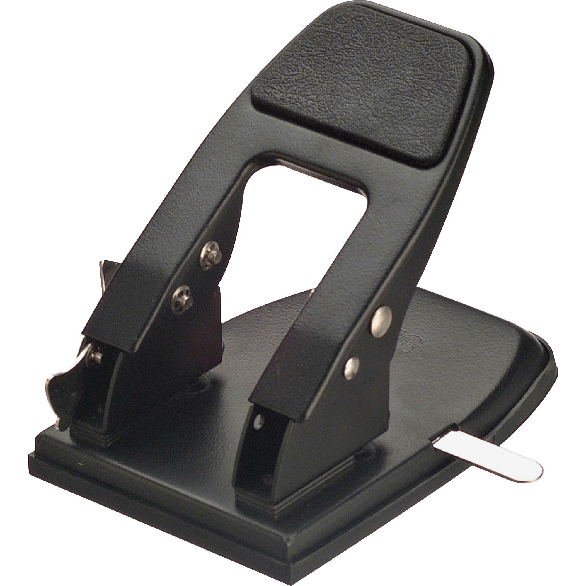 Officemate Heavy-Duty 2-Hole Punch - 2 Punch Head(s) - 50 Sheet of 20lb Paper - 1/4" Punch Size - Steel - Silver -