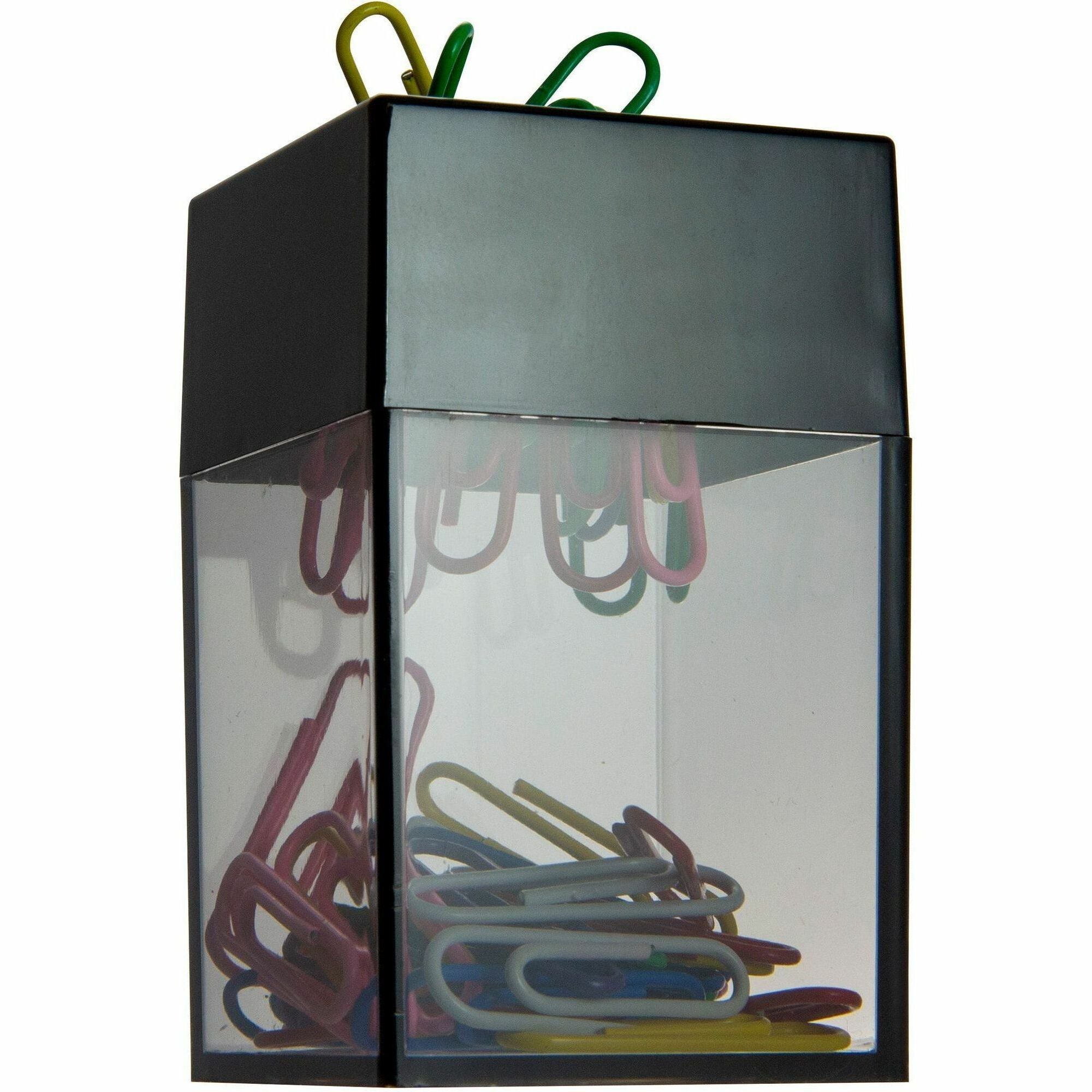 officemate-magnetic-top-paper-clip-dispenser-1-each-smoke_oic93690 - 1