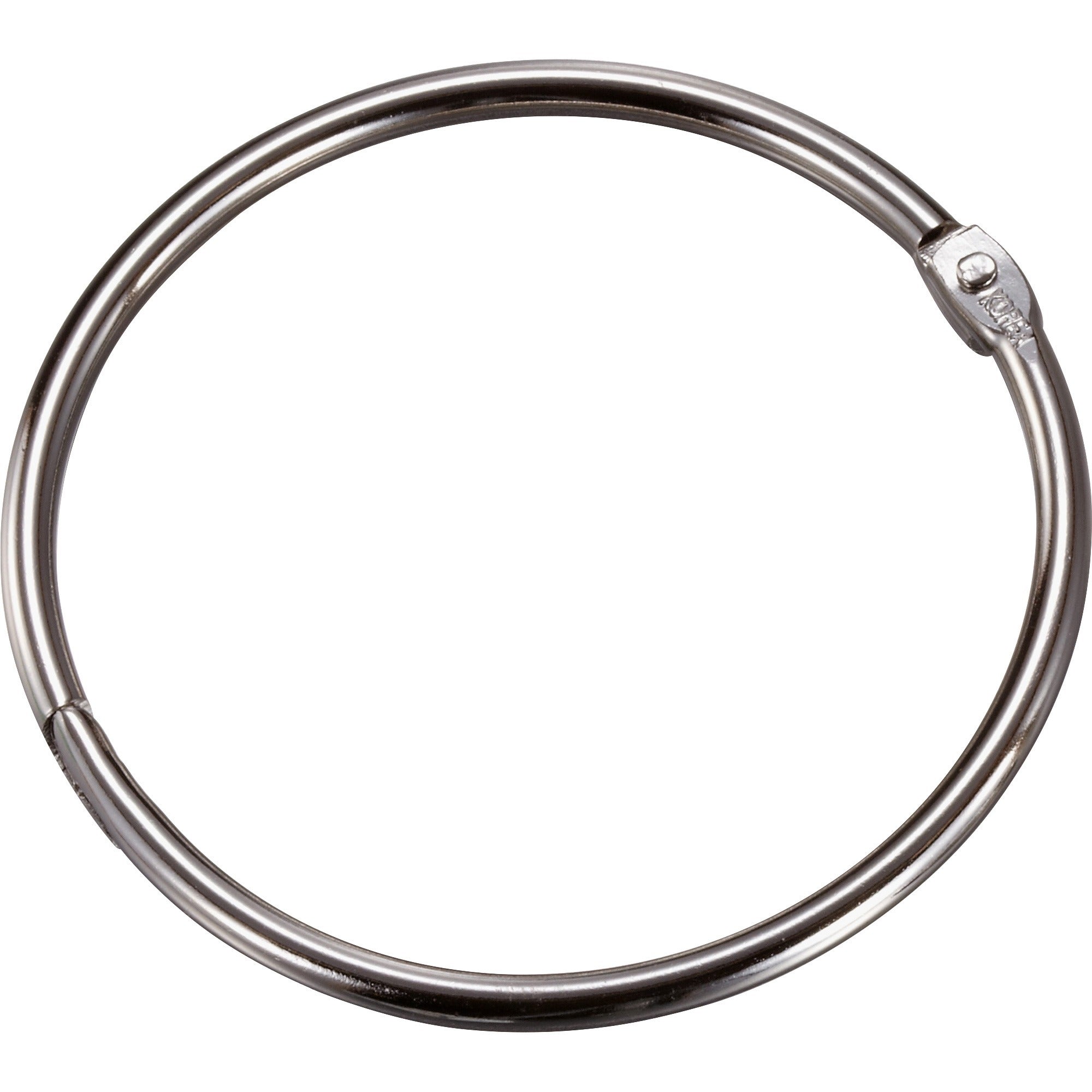 Officemate Loose-Leaf Book Rings - 3" Diameter - Silver - Metal - 10 / Box -