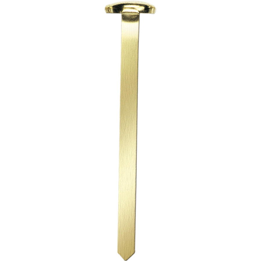 Officemate Round Head Fasteners - 2" Shank - 0.50" Head - 100 / Box - Brass - 2