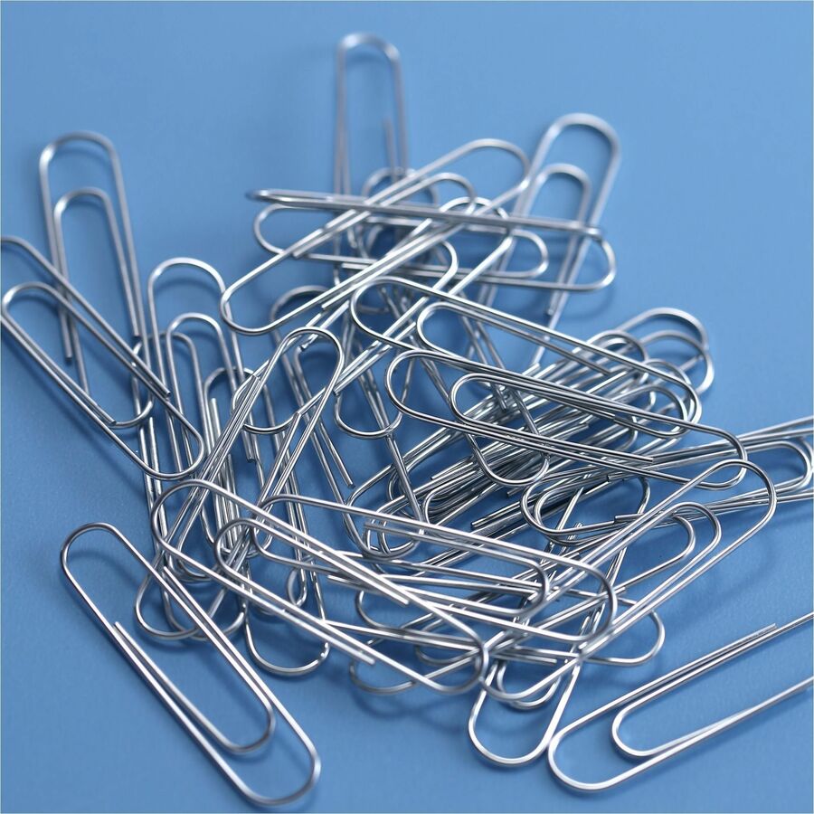 Officemate Giant Paper Clips - Jumbo - 2" Length x 0.5" Width - 1000 / Pack - Silver - Steel - 3