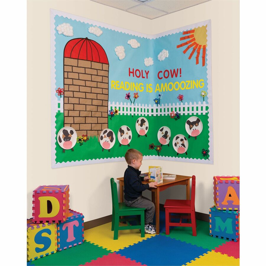 Fadeless Bulletin Board Art Paper - ClassRoom Project, Home Project, Office Project - 48"Width x 50 ftLength - 1 / Roll - Apple Green - Sulphite -
