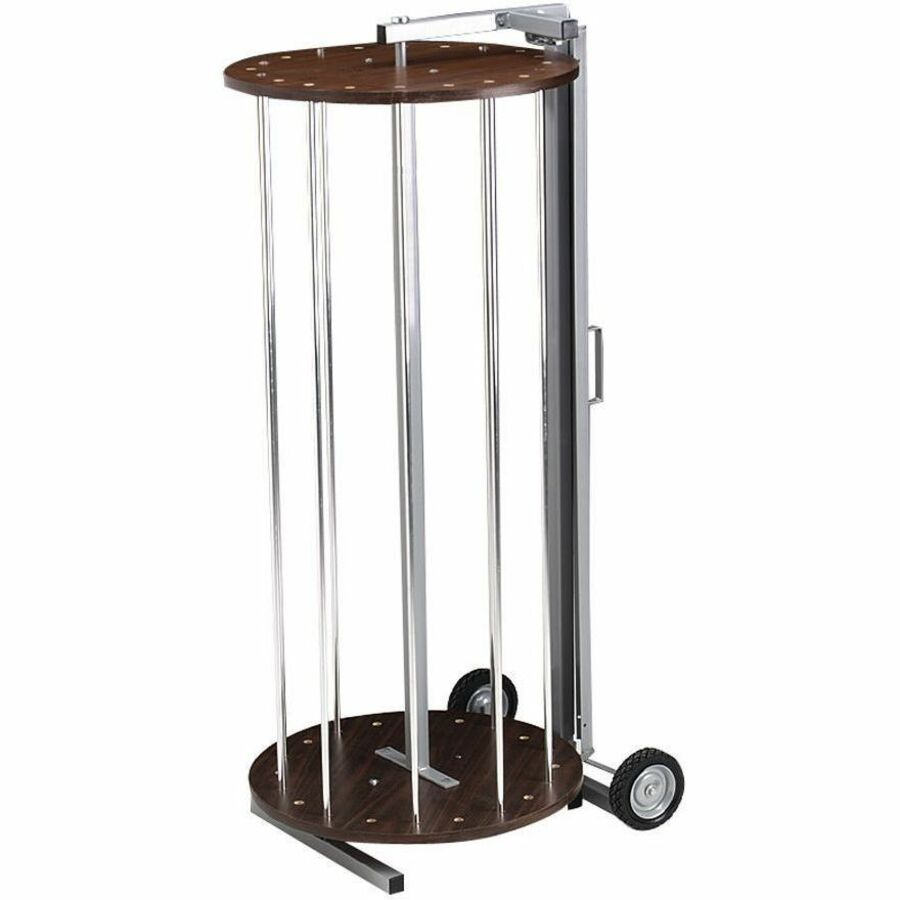 spectra-artkraft-rotary-art-roll-rack-48-roll-width-supported-rotary-mobile-unit-powder-coated-gray-rubber-1-each_pac67542 - 1