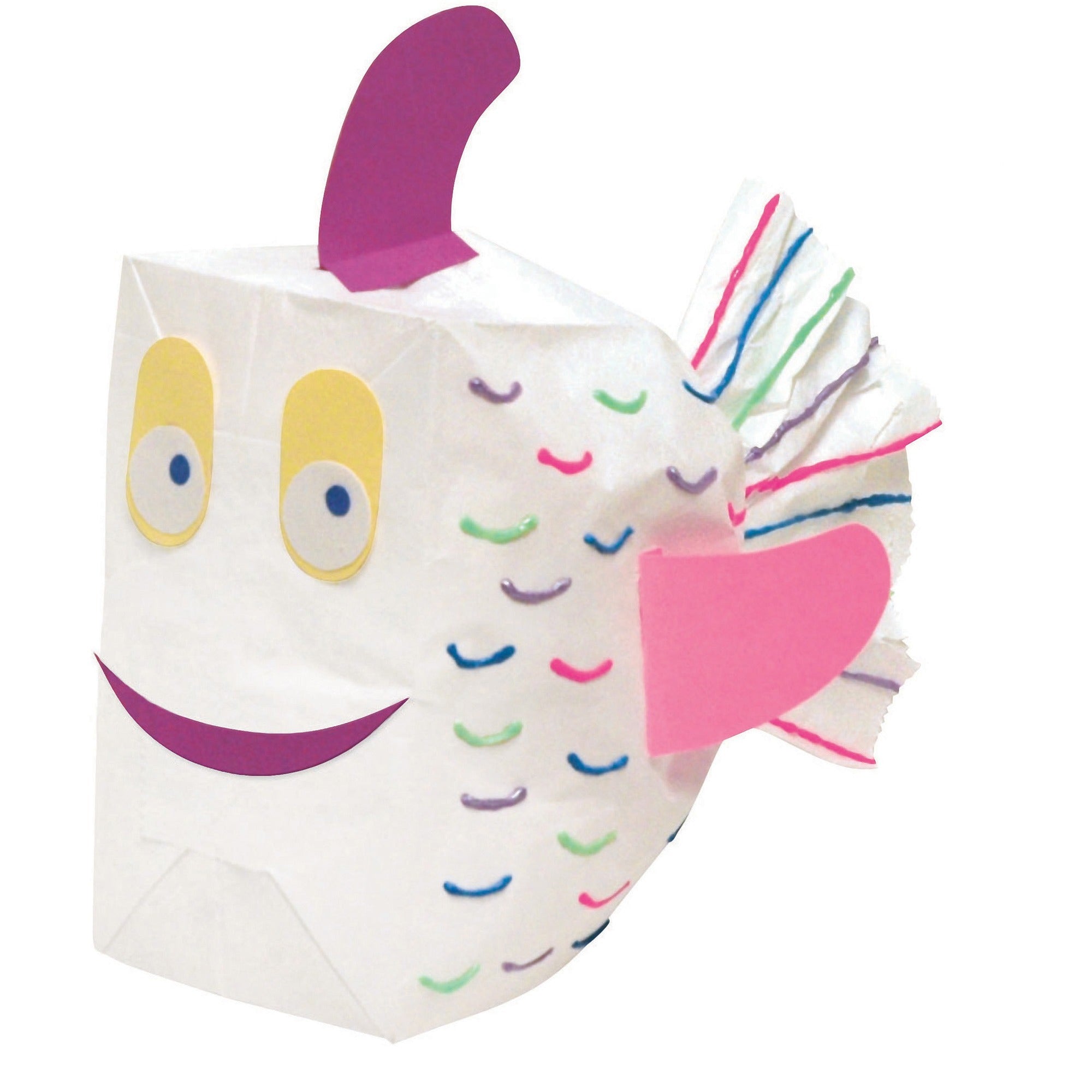 creativity-street-kraft-bag-art-project-craft-project-bag-hat-11height-x-6width-100-pack-white-kraft_pac72020 - 2