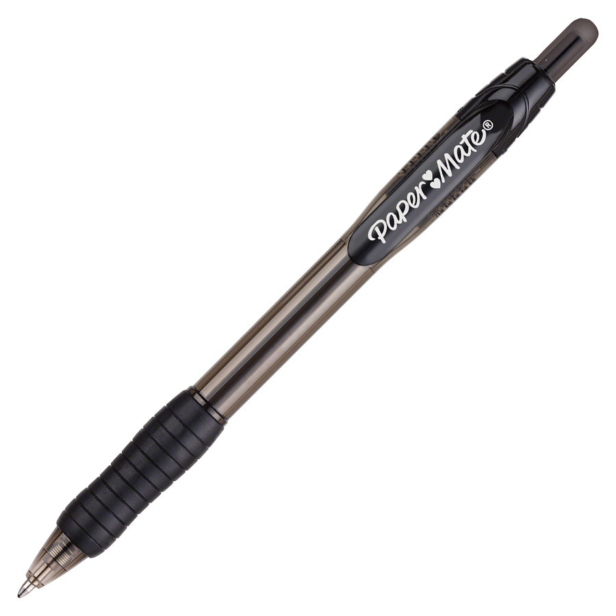 Paper Mate Retractable Profile Ballpoint Pens - Bold Pen Point - 1.4 mm Pen Point Size - Refillable - Retractable - Black - Black Barrel - 1 / Pack -