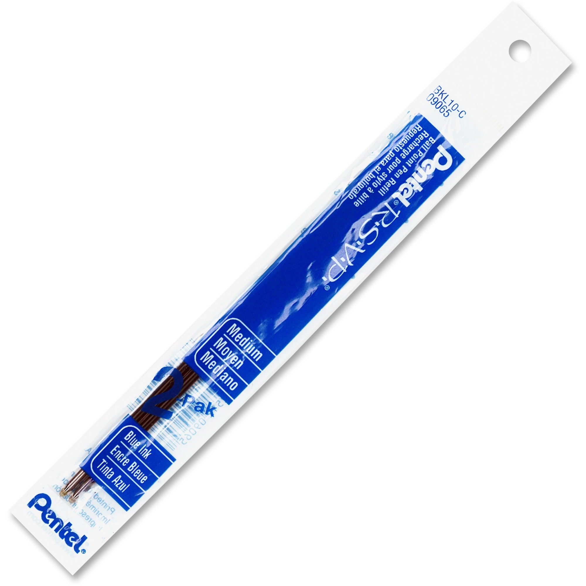 Pentel BK91 Ballpoint Pen Refills - Medium Point - Blue Ink - 1 / Pack -