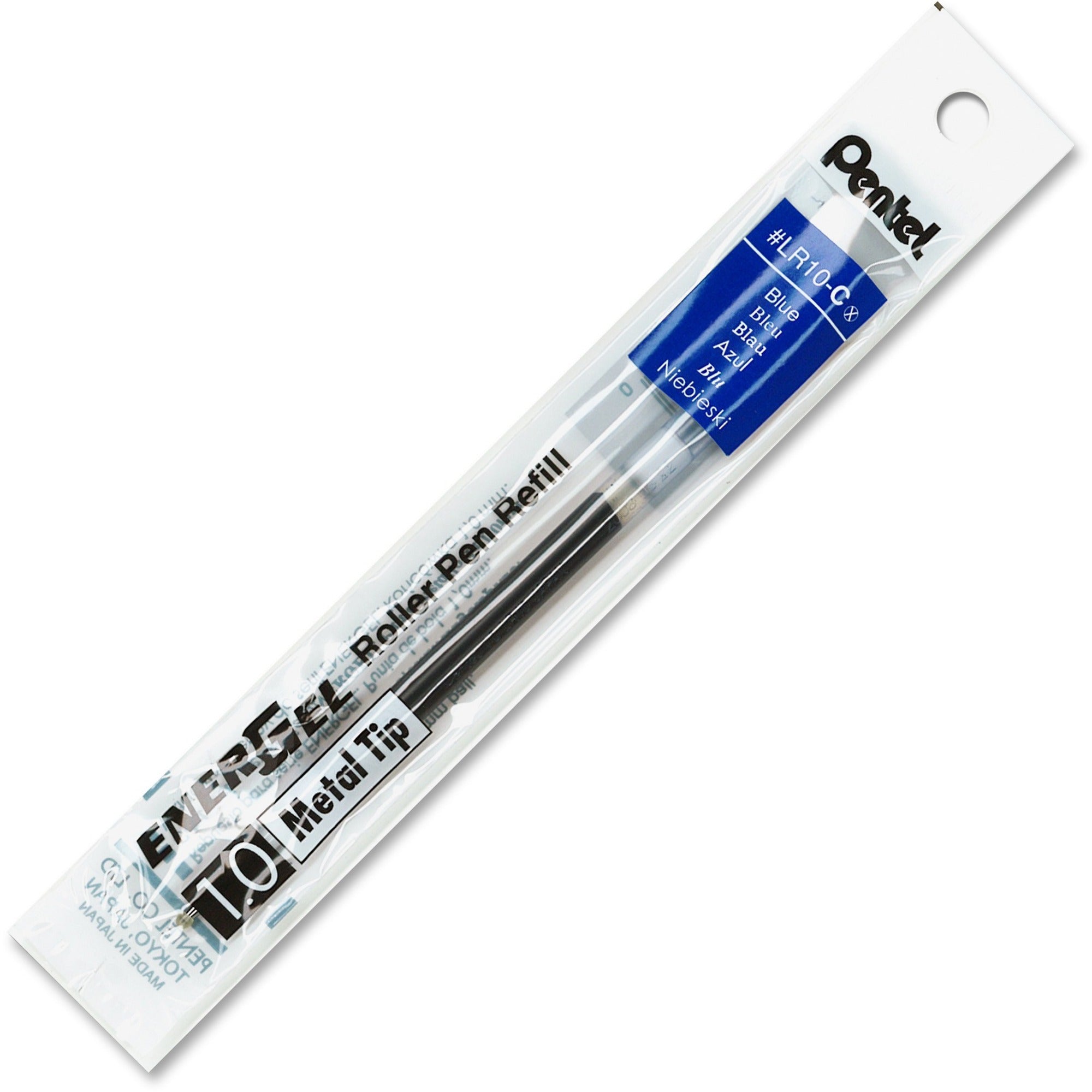 EnerGel EnerGel Liquid Gel Pen Refills - 1 mm, Bold Point - Blue Ink - Metal Tip - 1 Each -