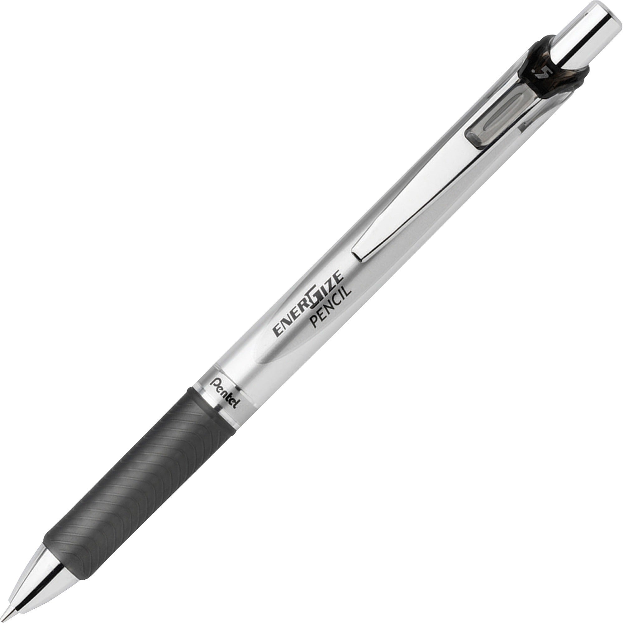 Pentel EnerGize Mechanical Pencils - #2 Lead - 0.5 mm Lead Diameter - Refillable - Black Barrel - 1 Dozen -