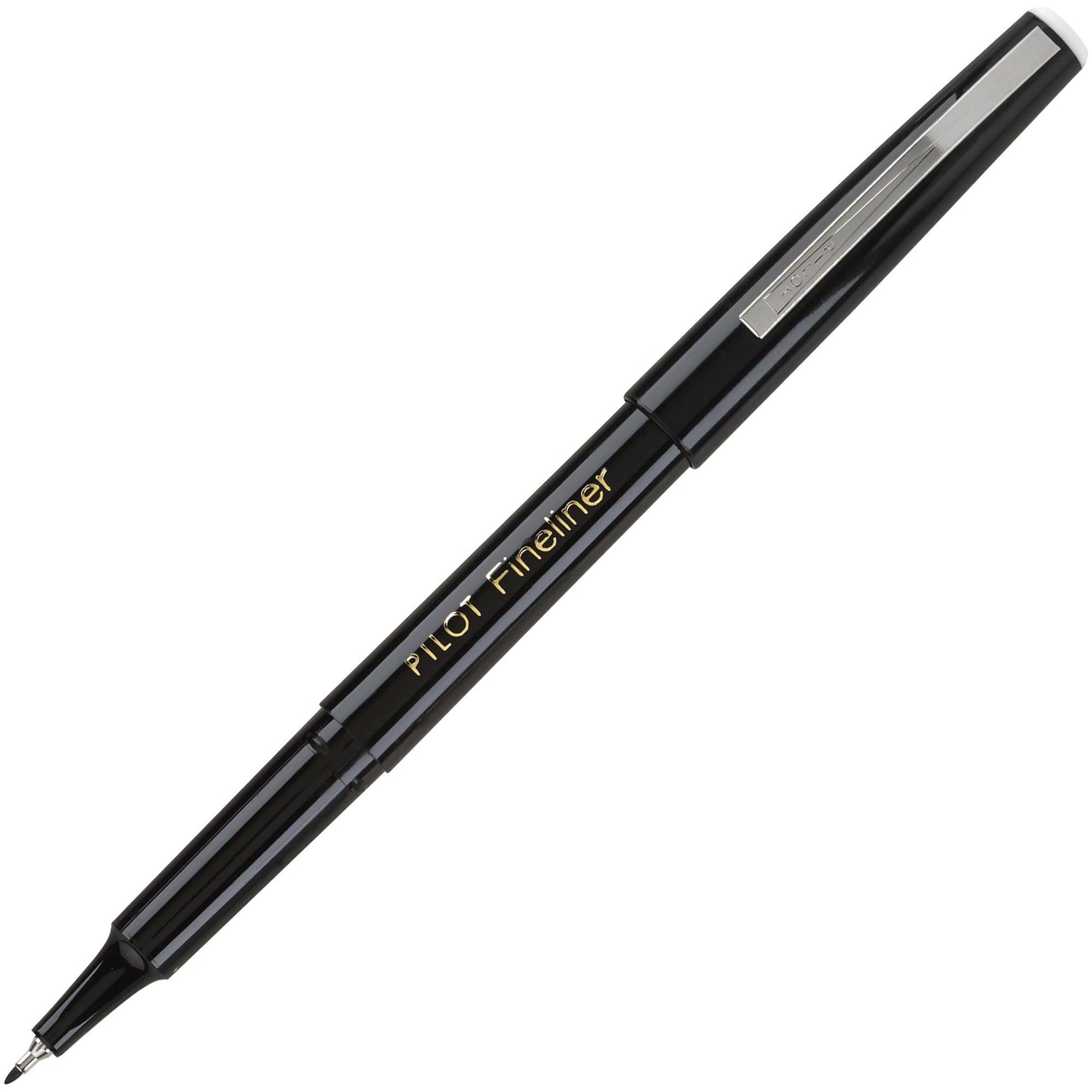 Pilot Fineliner Markers - Fine Pen Point - 0.7 mm Pen Point Size - Black - Black Barrel - Acrylic Fiber Tip - 1 Each -