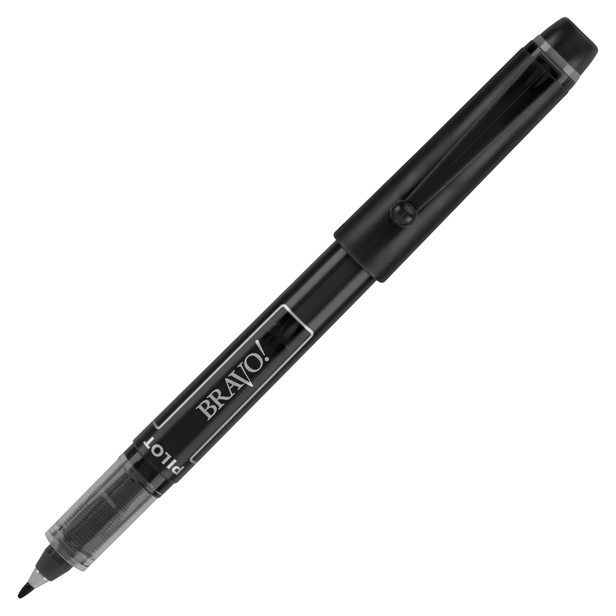 Pilot BraVo! Bravo Marker Pens - Bold Pen Point - Black - Black Barrel - 1 Each - 1