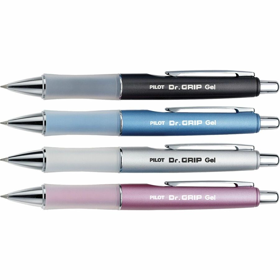 Pilot Dr. Grip Retractable Gel Rollerball Pens - Fine Pen Point - 0.7 mm Pen Point Size - Refillable - Retractable - Black Gel-based Ink - Assorted Barrel - 1 Each -