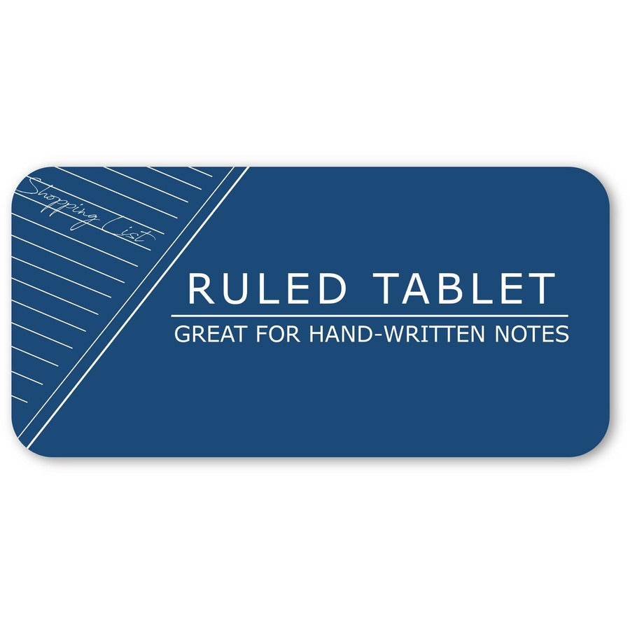 Roaring Spring Ruled Writing Tablets - 100 Sheets - Glued/Tapebound - 15 lb Basis Weight - 6" x 9" - White Paper - WhiteChipboard Cover - Chipboard Backing - 1 Each -