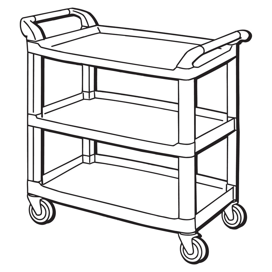 Rubbermaid 3-Shelf Mobile Utility Cart, Sold as 1 Each - 2