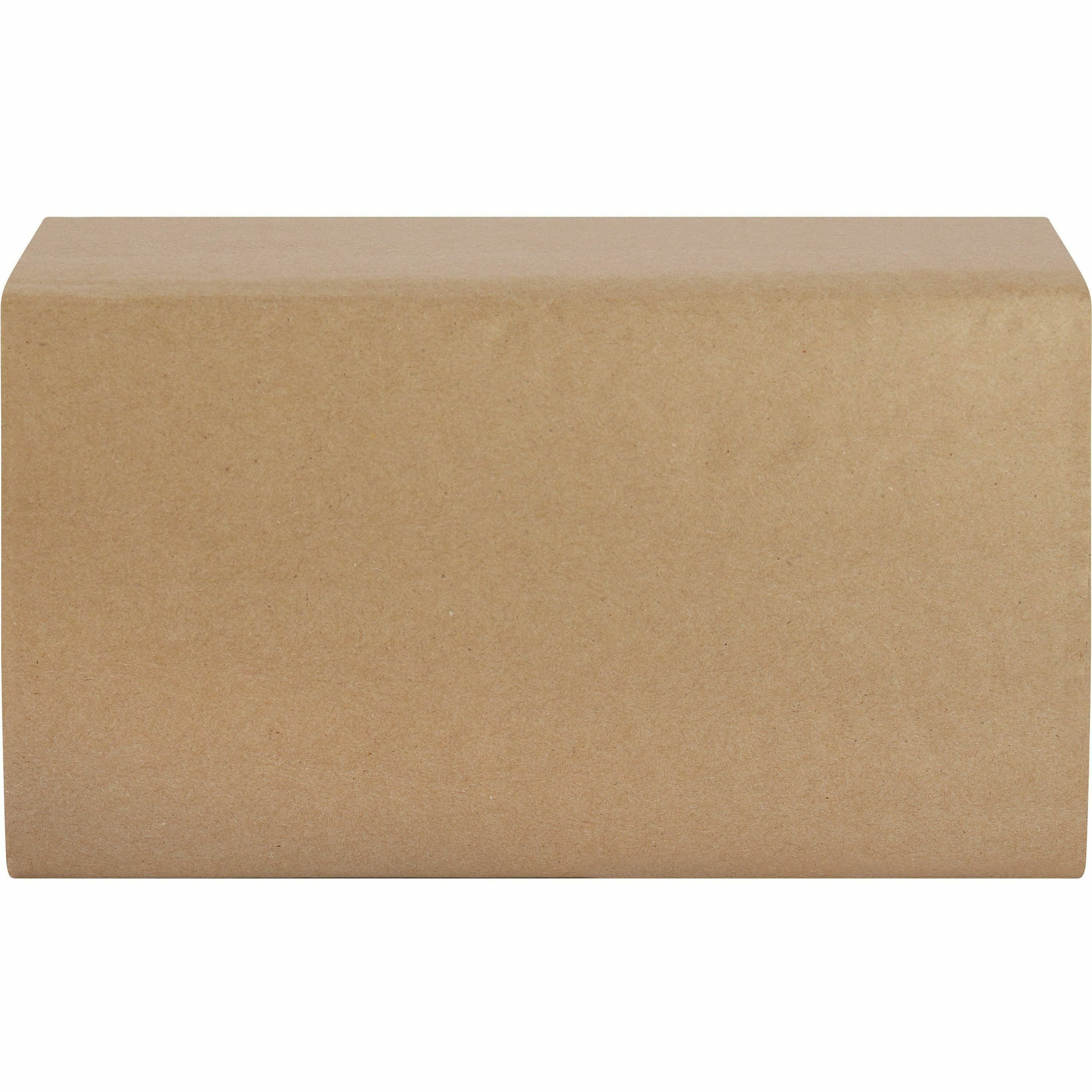 Genuine Joe Single-Fold Value Paper Towels - 1 Ply - 10.25" x 9.10" - Natural - Recyclable, Singlefold, Embossed - For Washroom, Restroom, Public Facilities, Industry, Education - 250 Per Pack - 16 / Carton -