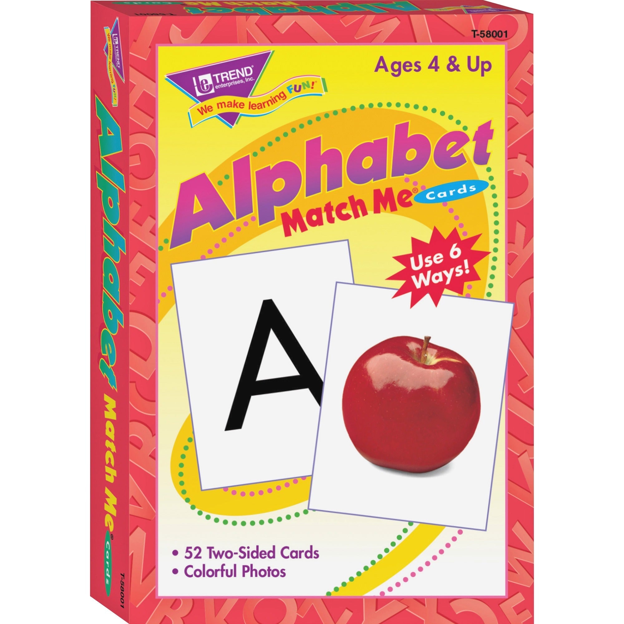 Trend Alphabet Match Me Flash Cards - Educational - 1 / Set -