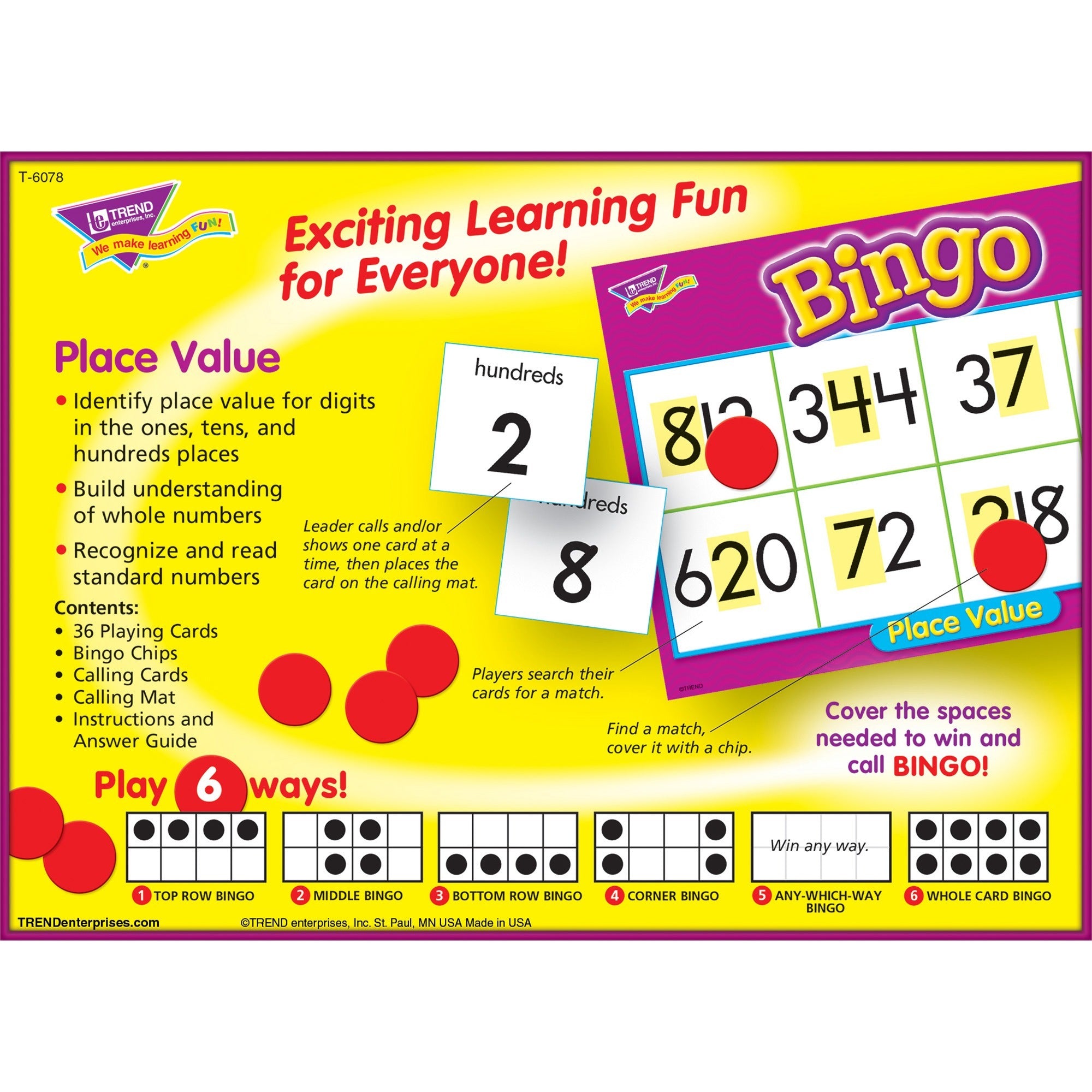 Trend Colors and Shapes Learner's Bingo Game - Theme/Subject: Learning - Skill Learning: Color Matching, Shape - 4-7 Year -
