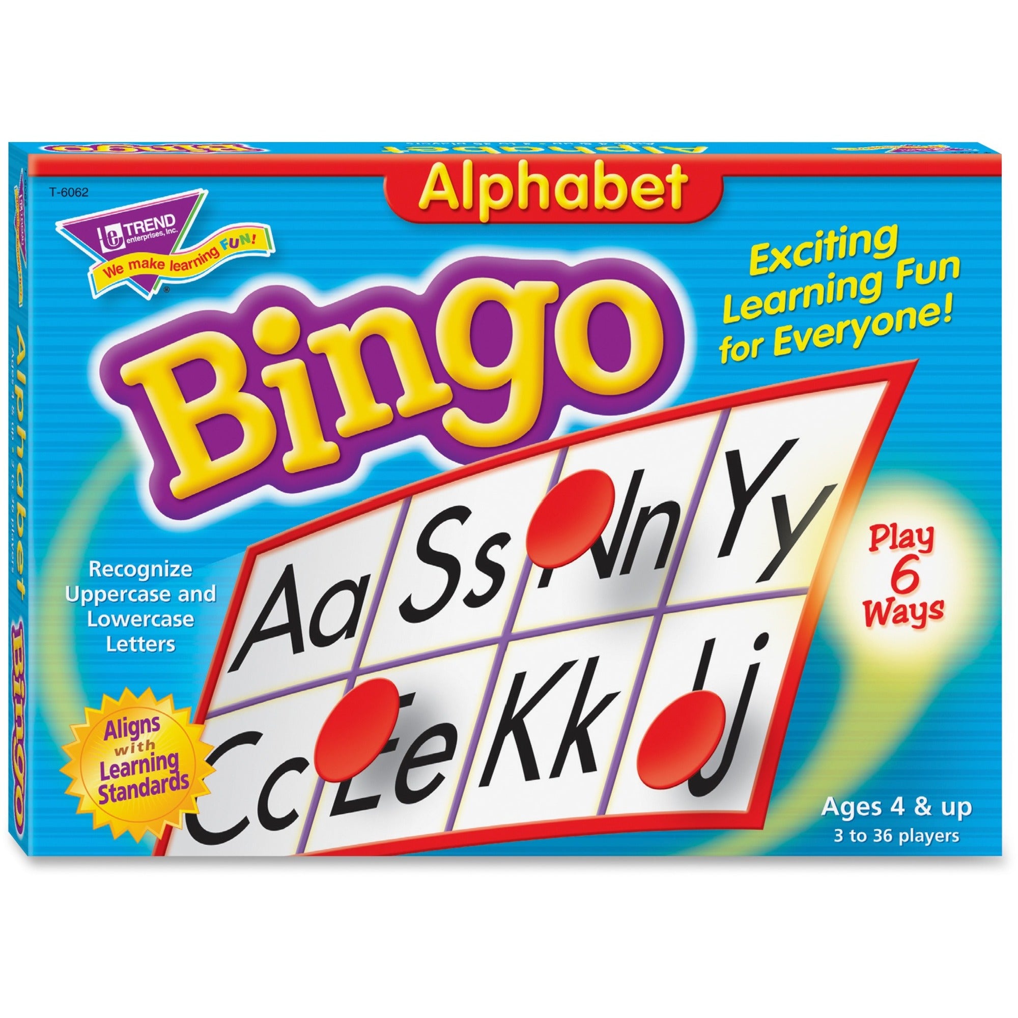 Trend Alphabet Bingo Learning Game - Theme/Subject: Learning - Skill Learning: Alphabet - 4-6 Year -