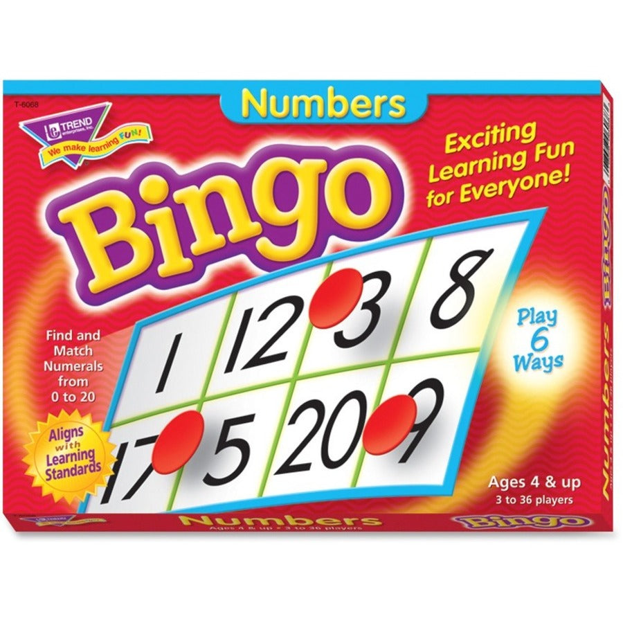 Trend Numbers Bingo Learning Game - Theme/Subject: Learning - Skill Learning: Number - 4-7 Year -